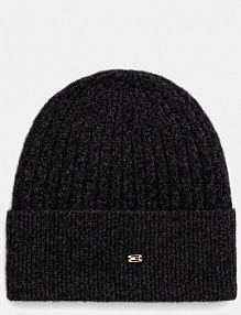 Czapka zimowa Tommy Hilfiger  czarna damska AW0AW17776