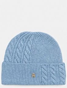 Czapka zimowa Tommy Hilfiger  niebieska damska AW0AW17784