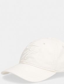 Czapka z daszkiem Tommy Hilfiger  beżowa damska AW0AW17987