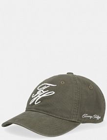 Czapka z daszkiem Tommy Hilfiger  zielona damska AW0AW17987