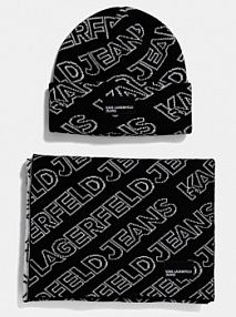 Szalik Karl Lagerfeld Jeans  czarny damski A4W33074