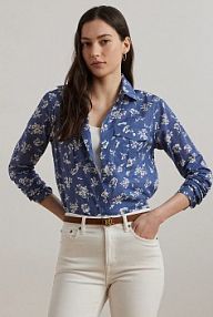 Koszula z długim rękawem Lauren Ralph Lauren  niebieska 200970770