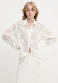 Koszula z długim rękawem Samsoe Samsoe  beżowa F25200058