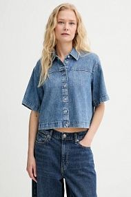 Koszula z krótkim rękawem rag & bone  niebieska WDD25PA001UFR