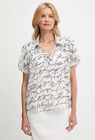 Bluzka Karl Lagerfeld  beżowa damska A3W11039