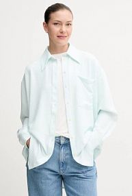 Koszula z długim rękawem Calvin Klein Jeans  turkusowa LV044C148G