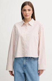 Koszula Calvin Klein Jeans  beżowa damska LV047C118G