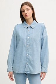 Koszula z długim rękawem Calvin Klein Jeans  niebieska LV047C709G