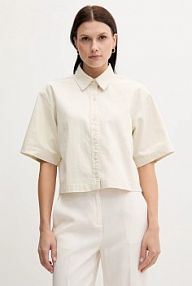 Koszula z krótkim rękawem Calvin Klein Jeans  beżowa LV047C775G