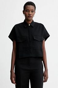 Koszula z krótkim rękawem Sessun  czarna 25110029