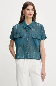Koszula z krótkim rękawem Morgan  turkusowa CITILI