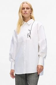 Koszula z długim rękawem Karl Lagerfeld  biała A4W11014