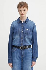 Koszula z długim rękawem Guess Jeans  granatowa W5YH0D.D5M8A
