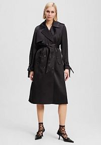 Płaszcz Karl Lagerfeld  czarny damski A3W15011