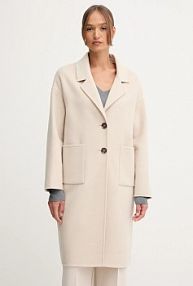 Płaszcz United Colors of Benetton  beżowy damski 28F7DN082