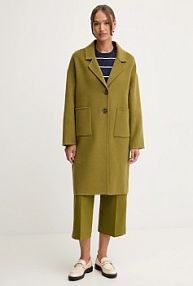 Płaszcz United Colors of Benetton  zielony damski 28F7DN082