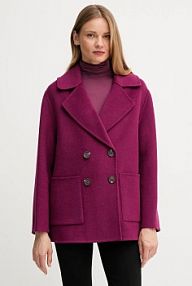 Płaszcz United Colors of Benetton  fioletowy damski 28F7DN083