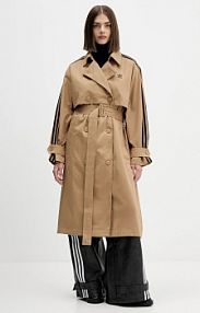 Płaszcz adidas Originals  zielony damski JW2663