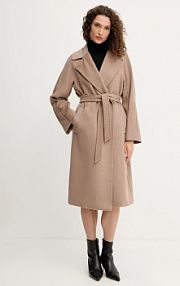 Płaszcz Weekend Max Mara  brązowy damski 2525016031600