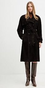 Płaszcz Luisa Spagnoli  brązowy damski 542419