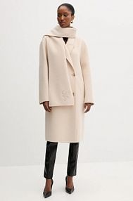 Płaszcz Liu Jo  beżowy damski MF5025.T4627