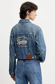 Kurtka jeansowe Tommy Jeans  niebieska damska DW0DW21061