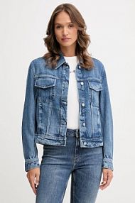 Kurtka jeansowe Tommy Hilfiger  niebieska damska WW0WW46485