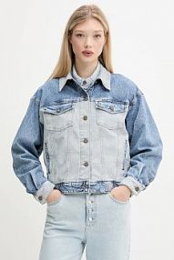 Kurtka jeansowe Guess Jeans  niebieska damska W5YN56.D5M56