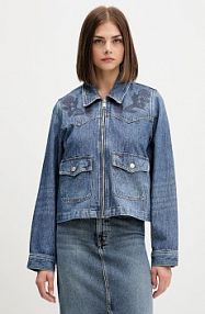 Kurtka jeansowe Tommy Jeans  granatowa damska DW0DW21553