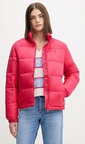 Kurtka puchowa Tommy Jeans  różowa damska DW0DW21619
