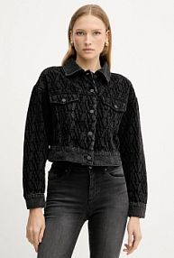 Kurtka jeansowe Armani Exchange  czarna damska XW000819.AF16
