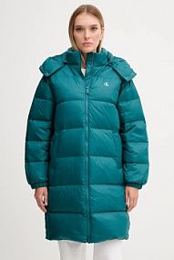 Kurtka puchowa Calvin Klein Jeans  zielona damska LV047D502G