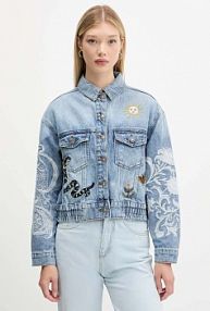 Kurtka jeansowe Desigual  niebieska damska 25WWED07