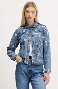 Kurtka jeansowe Desigual  niebieska damska 25WWED15