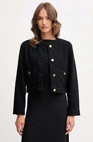 Kurtka przejściowa Tommy Hilfiger  czarna damska WW0WW46772