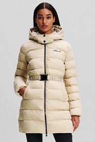 Kurtka puchowa Karl Lagerfeld  beżowa damska A1W15047