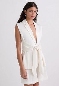 Kamizelka Karl Lagerfeld  beżowa damska A3W14043