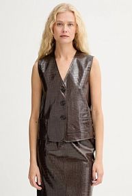 Kamizelka Isabelle Blanche  brązowa damska IS25FW.C027.T