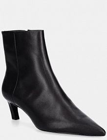 Botki na obcasie Calvin Klein  brązowe HW0HW02586