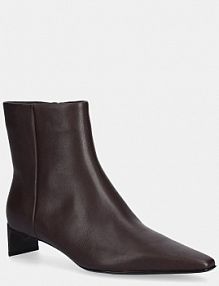 Botki na obcasie Calvin Klein  brązowe HW0HW02811