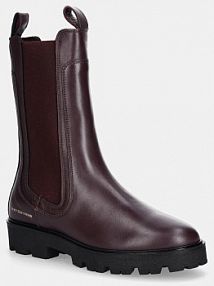 Sztyblety Tommy Hilfiger  bordowy damskie FW0FW08770