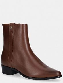 Botki na obcasie Tommy Hilfiger  brązowe FW0FW08980