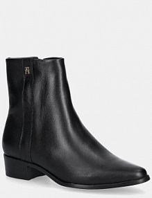 Botki na obcasie Tommy Hilfiger  czarne FW0FW08980