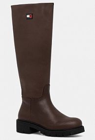 Kozaki Tommy Jeans  brązowe damskie EN0EN02828