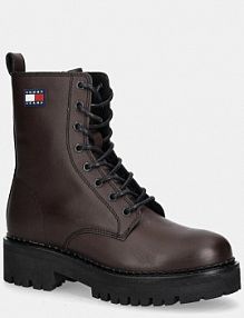 Botki Tommy Jeans  brązowe damskie EN0EN02907