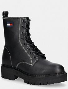 Botki Tommy Jeans  czarne damskie EN0EN02907