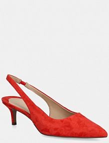 Szpilki Lauren Ralph Lauren  czerwone 802959263005.