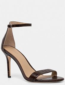 Sandały na obcasie Lauren Ralph Lauren  brązowe 802979181001.