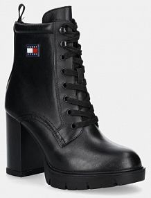 Botki na obcasie Tommy Jeans  czarne EN0EN02832