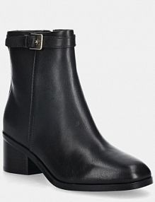 Botki na obcasie Tommy Hilfiger  czarne FW0FW08859
